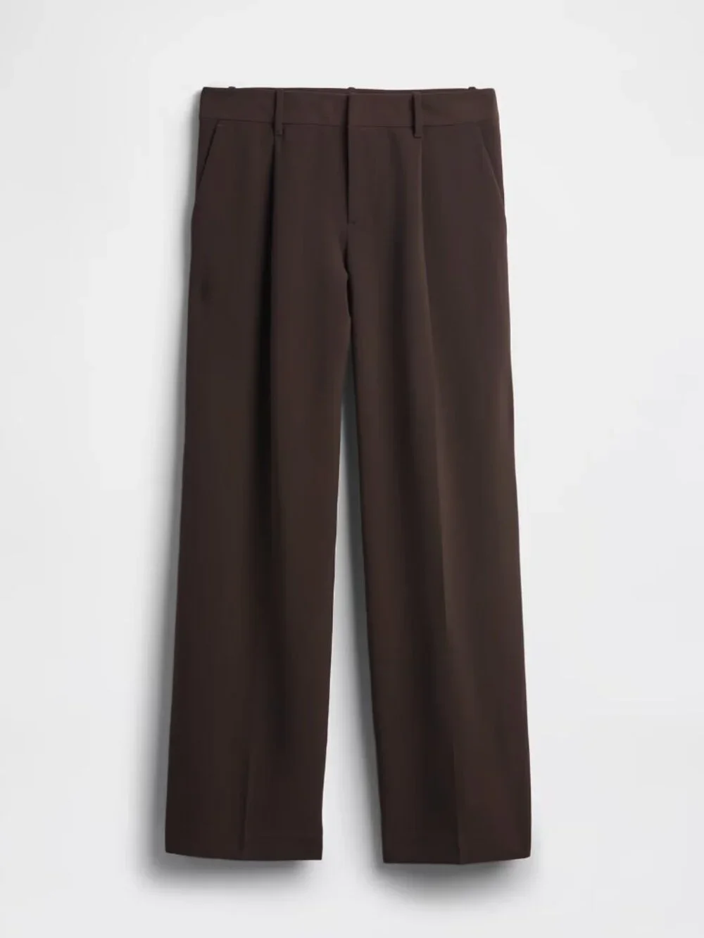 Gap 365 Rise Pleated Wide Leg Trousers, Terra Brown, Size 6, Regular length